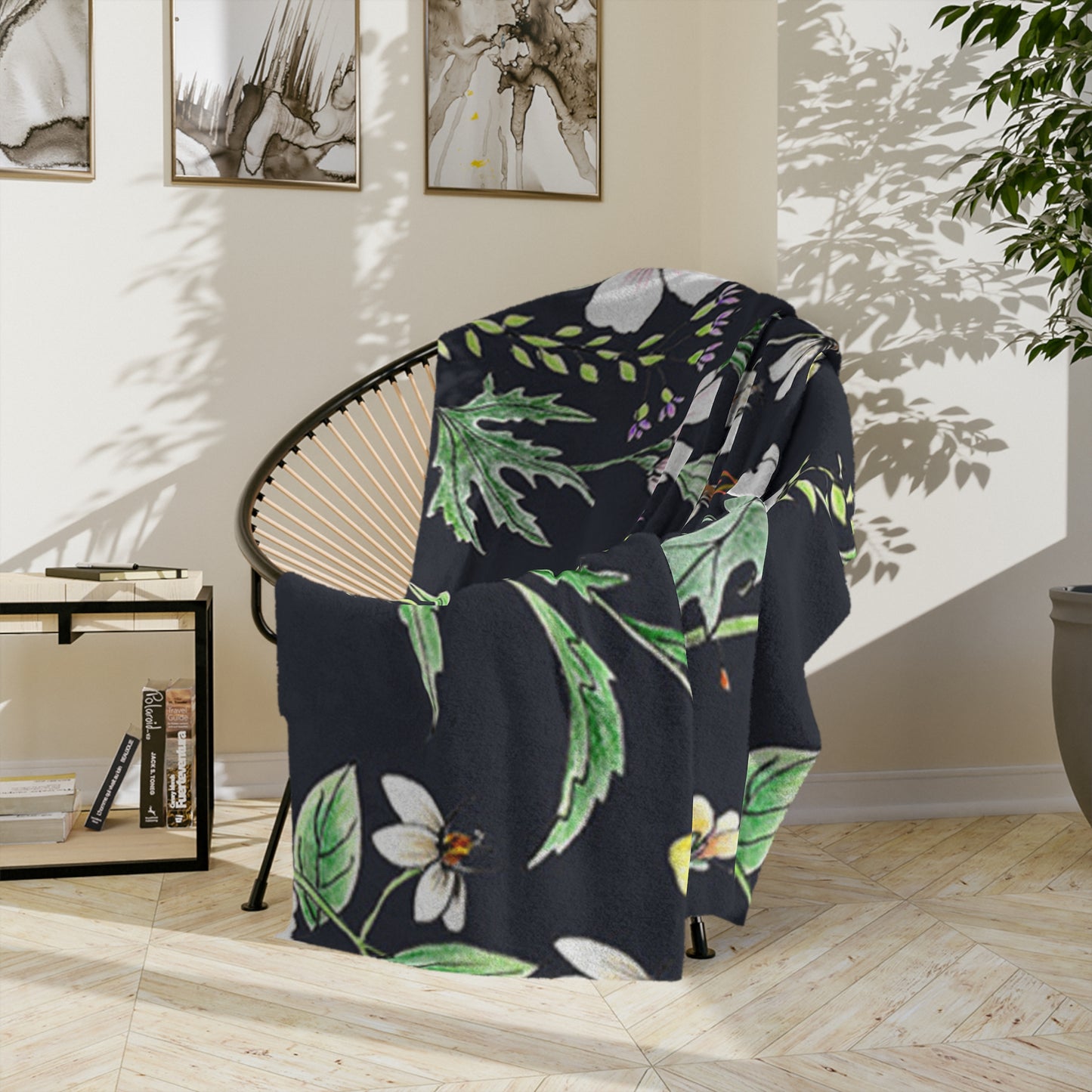 Floral Microfiber Blanket | Cozy Home Decor, Gift for Her, Soft Throw, Bedroom Accessory, Seasonal Decoration