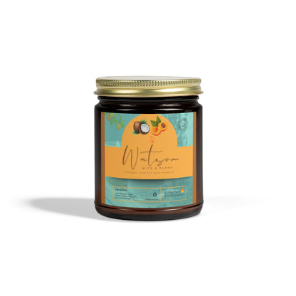 Natural Scented Candles, Coconut Apricot Wax Candle (4oz, 9oz)