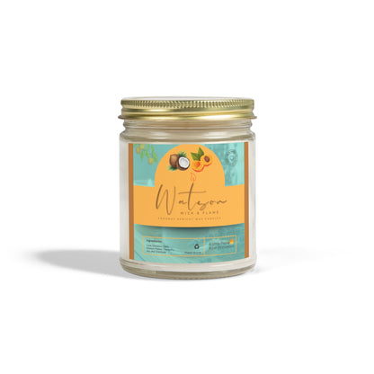 Natural Scented Candles, Coconut Apricot Wax Candle (4oz, 9oz)