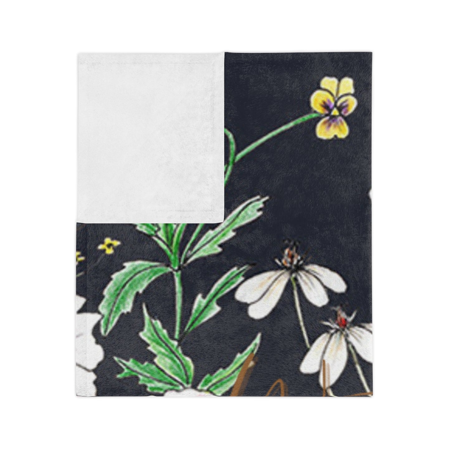 Floral Microfiber Blanket | Cozy Home Decor, Gift for Her, Soft Throw, Bedroom Accessory, Seasonal Decoration