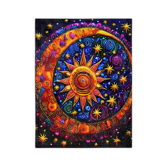 Colorful Celestial Velveteen Microfiber Blanket, Cosmic Throw Blanket, Astrology Decor, Starry Night Blanket, Gift for Dreamers, Cozy [...]