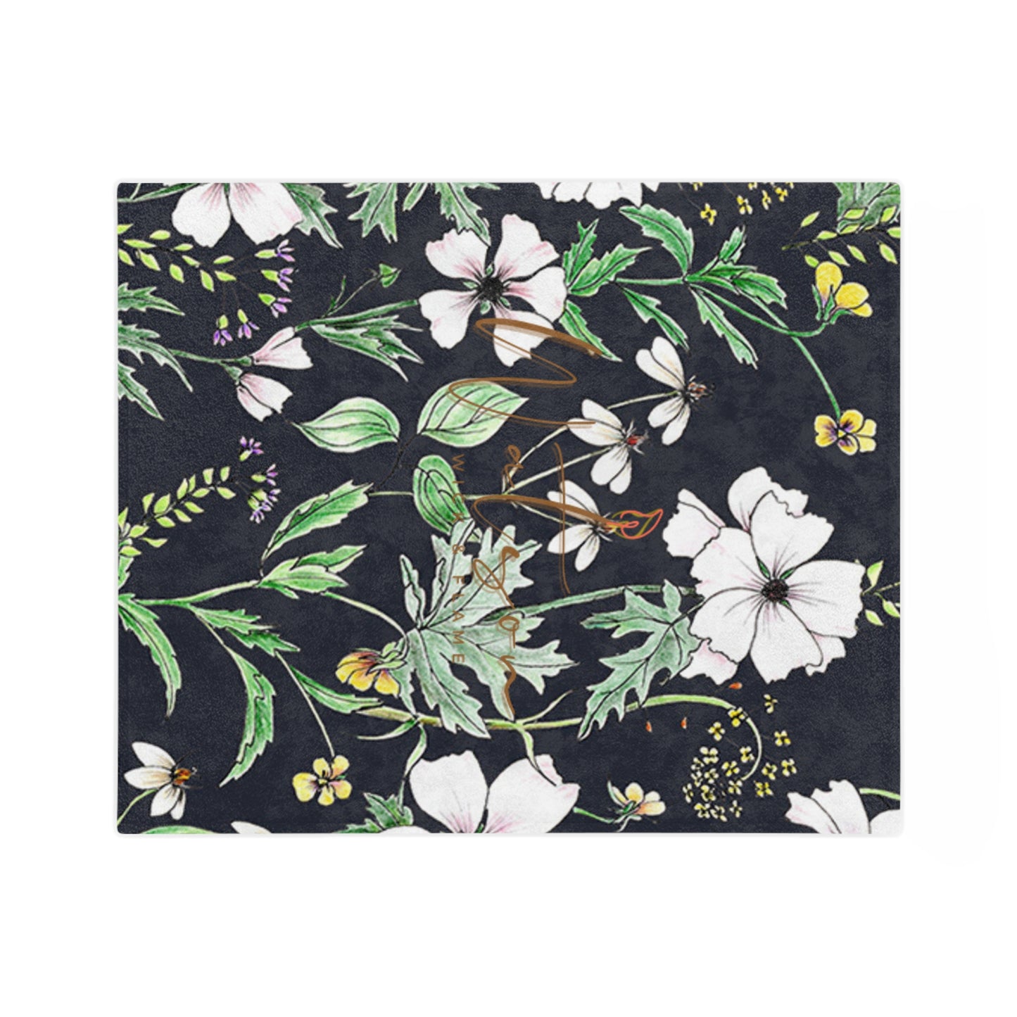 Floral Microfiber Blanket | Cozy Home Decor, Gift for Her, Soft Throw, Bedroom Accessory, Seasonal Decoration