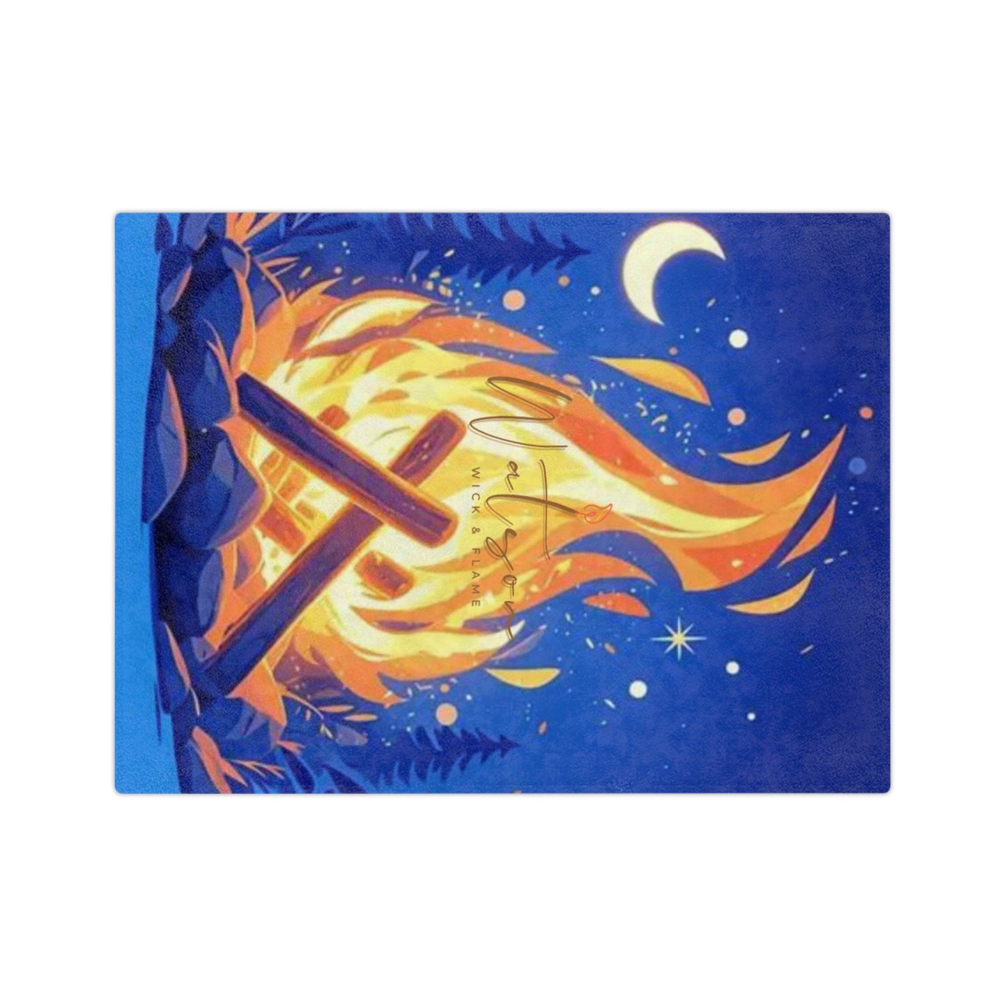 Cozy Campfire Velveteen Blanket - Perfect for Camping, Bonfire Nights, Home Decor, Gifts, Cozy Nights In