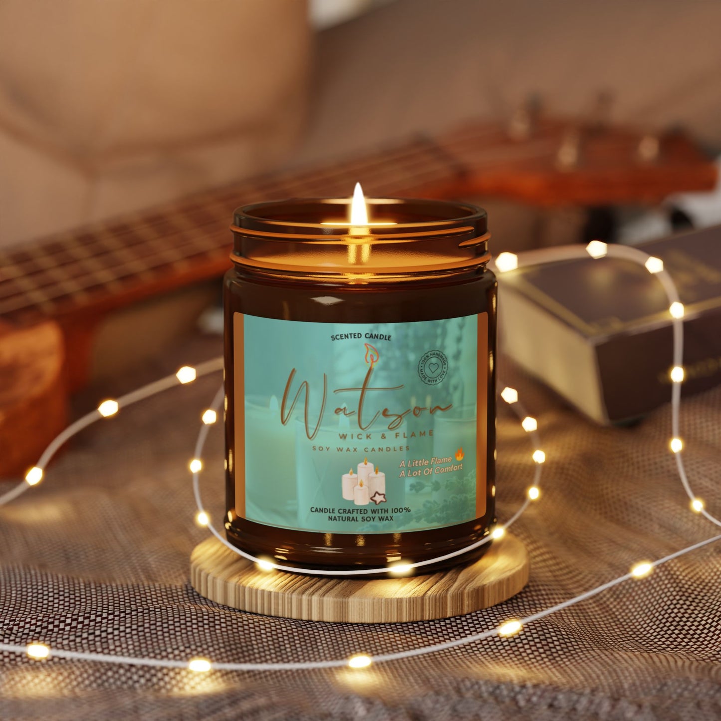 Therapeutic Scented Soy Candle - Multi-Size Amber Jar | Perfect for Home & Gift Giving