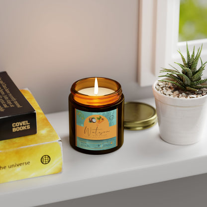 Natural Scented Candles, Coconut Apricot Wax Candle (4oz, 9oz)
