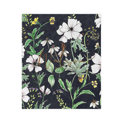 Floral Microfiber Blanket | Cozy Home Decor, Gift for Her, Soft Throw, Bedroom Accessory, Seasonal Decoration
