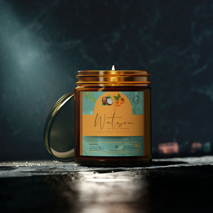 Natural Scented Candles, Coconut Apricot Wax Candle (4oz, 9oz)