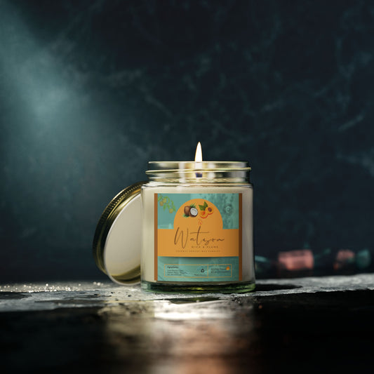 Natural Scented Candles, Coconut Apricot Wax Candle (4oz, 9oz)