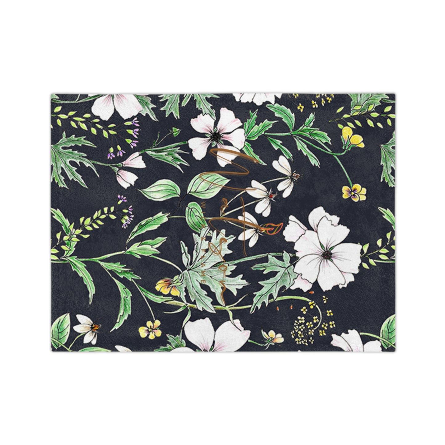 Floral Microfiber Blanket | Cozy Home Decor, Gift for Her, Soft Throw, Bedroom Accessory, Seasonal Decoration