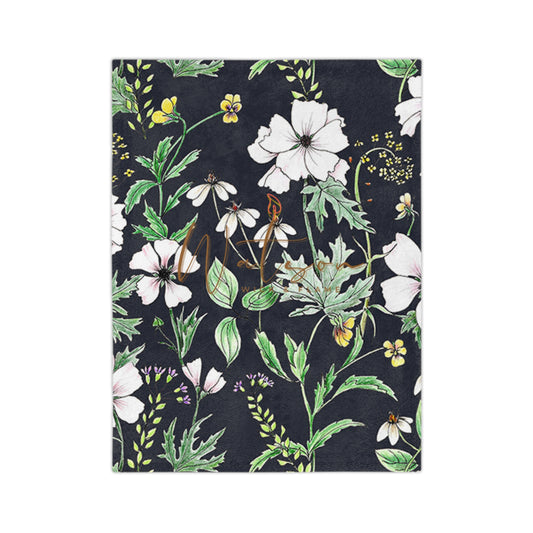 Floral Microfiber Blanket | Cozy Home Decor, Gift for Her, Soft Throw, Bedroom Accessory, Seasonal Decoration